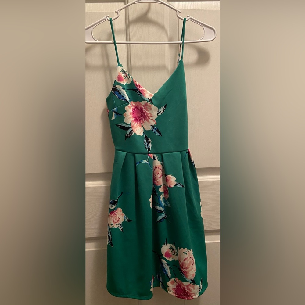 Floral Green Dress